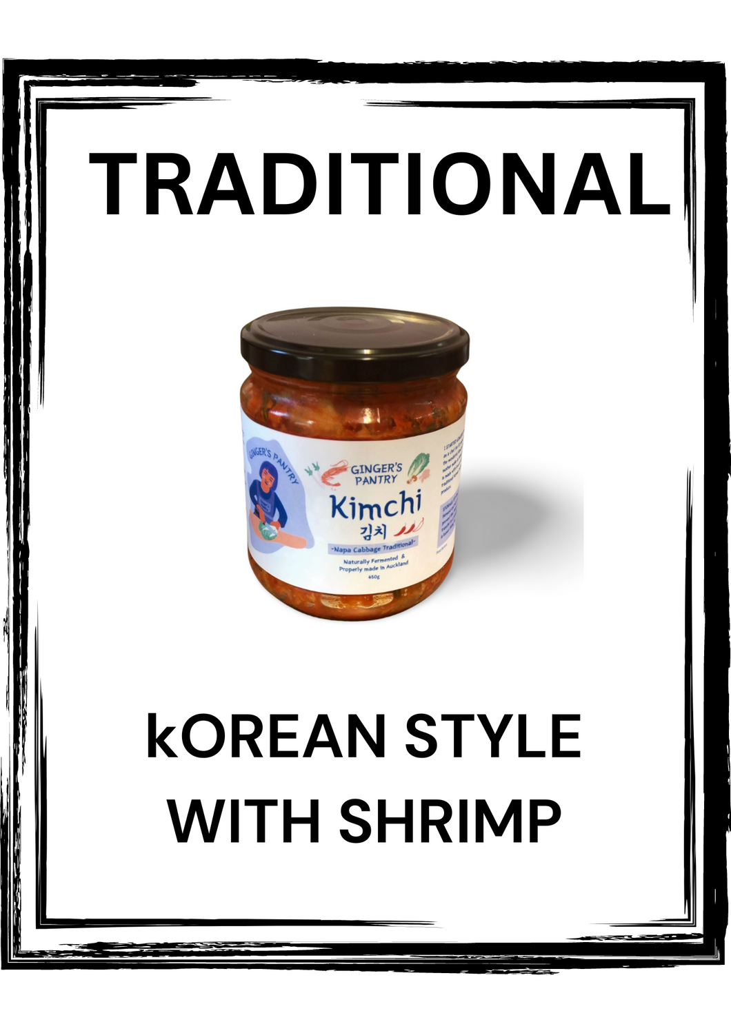 Traditional Napa cabbage Kimchi- Non Vegan 450g
